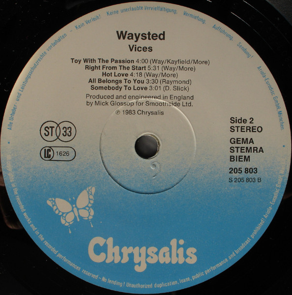 Waysted - Vices | Chrysalis (205 803) - 4