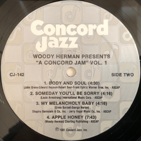 Woody Herman - Presents A Concord Jam Volume 1 | Concord Jazz (CJ-142) - 2