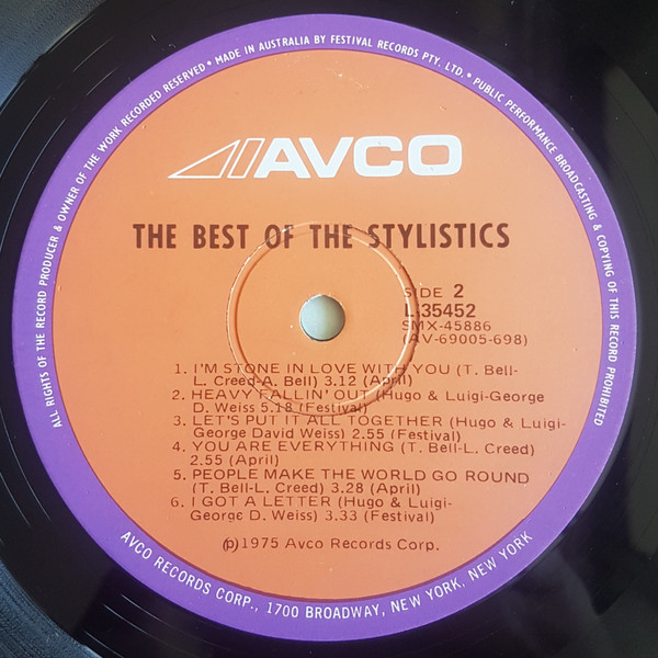 The Stylistics - The Best Of The Stylistics | Avco (L35452) - 4