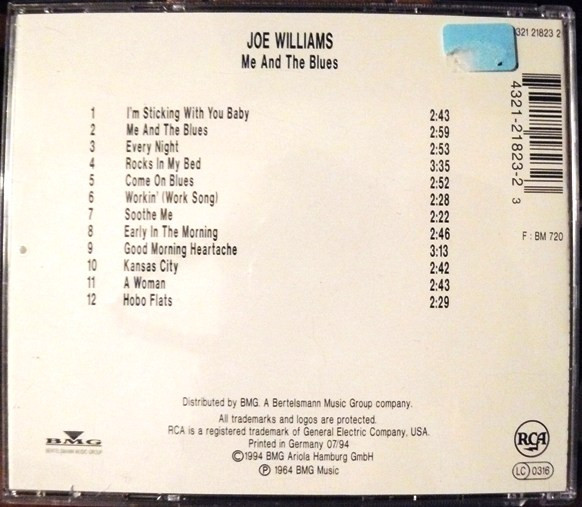 Joe Williams - Me And The Blues | RCA (74321 21823 2)