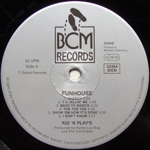 Kid 'N' Play - Kid 'N Play's Funhouse | BCM Records (BCM 33449) - 3 Kid 'N' Play - Kid 'N Play's Funhouse | BCM Records (BCM 33449) - 3
