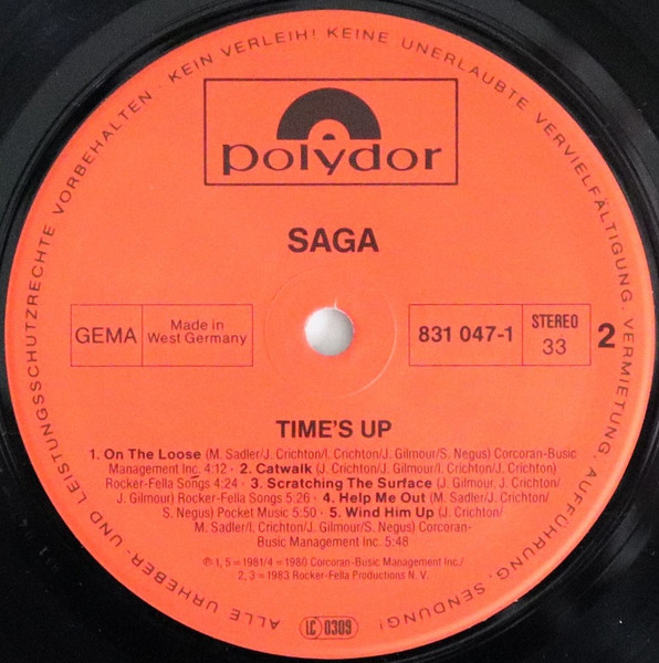 Saga - Time's Up | Polydor (831 047-1) - 4