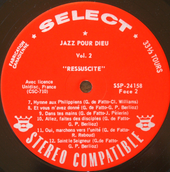 Christiane Oriol & Joël Holmès & Les Happy Cookies Limited & Les Bardanes - Ressuscité Jazz Pour Dieu Vol 2 | Select (SSP-24.158) - 4 Christiane Oriol & Joël Holmès & Les Happy Cookies Limited & Les Bardanes - Ressuscité Jazz Pour Dieu Vol 2 | Select (SSP-24.158) - 4