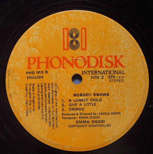 Emma Ogosi - Nobody Knows | Phonodisk (PHD 013) - 4