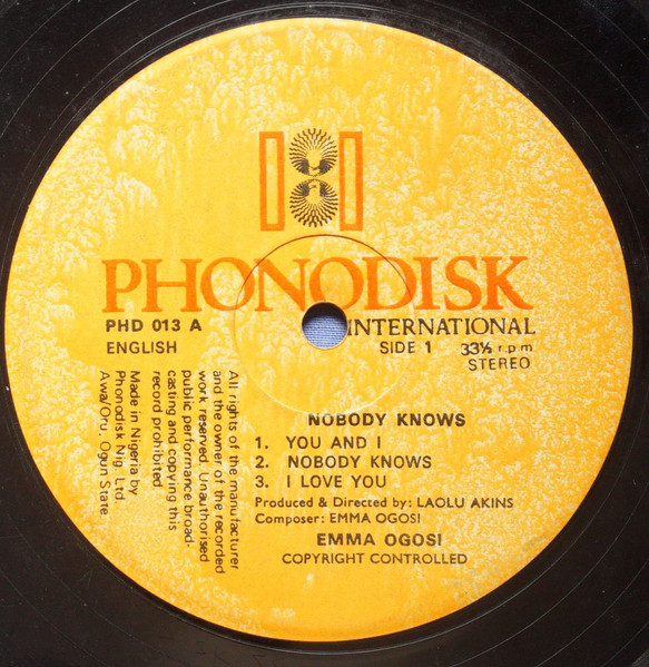 Emma Ogosi - Nobody Knows | Phonodisk (PHD 013) - 3