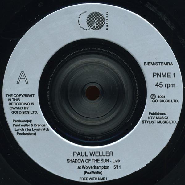 Paul Weller - Shadow Of The Sun (Live At Wolverhampton) | Go! Discs (PNME 1)