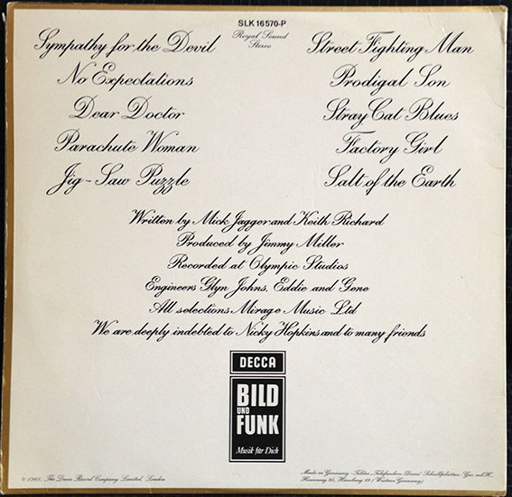 The Rolling Stones - Beggars Banquet | Decca (SLK 16 570-P) - 2