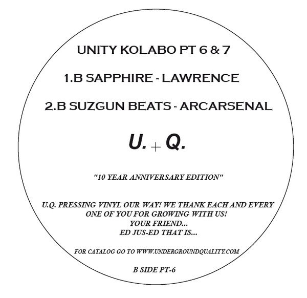 Various - Unity Kolabo Pt 6 & 7 | Underground Quality (UQ 005PT 6-7) - 3 Various - Unity Kolabo Pt 6 & 7 | Underground Quality (UQ 005PT 6-7) - 3