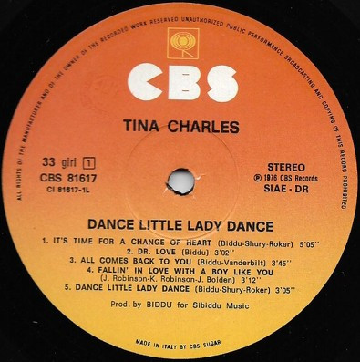 Tina Charles - Dance Little Lady | CBS (CBS 81617) - 2 Tina Charles - Dance Little Lady | CBS (CBS 81617) - 2
