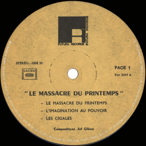 Jef Gilson - Le Massacre Du Printemps [Vinyl] | Futura Records (GER 33) - 3
