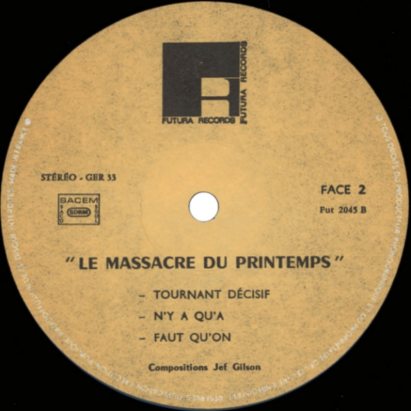 Jef Gilson - Le Massacre Du Printemps [Vinyl] | Futura Records (GER 33) - 4