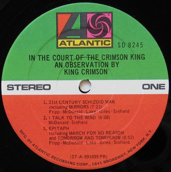 King Crimson - In The Court Of The Crimson King (An Observation By King Crimson) | Atlantic (SD 8245) - 4