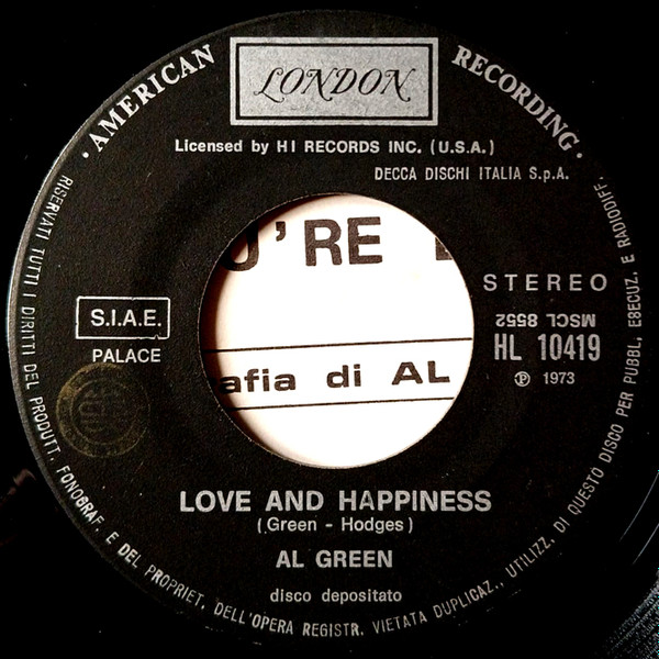 Al Green - Love And Happiness | London Records (HL 10419) - 3