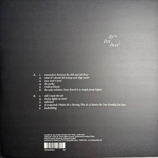 Aya - im hole | Hyperdub (HDBLP061) - 2