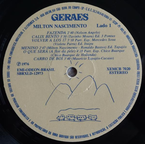 Milton Nascimento - Geraes | EMI (XEMCB 7020) - 4