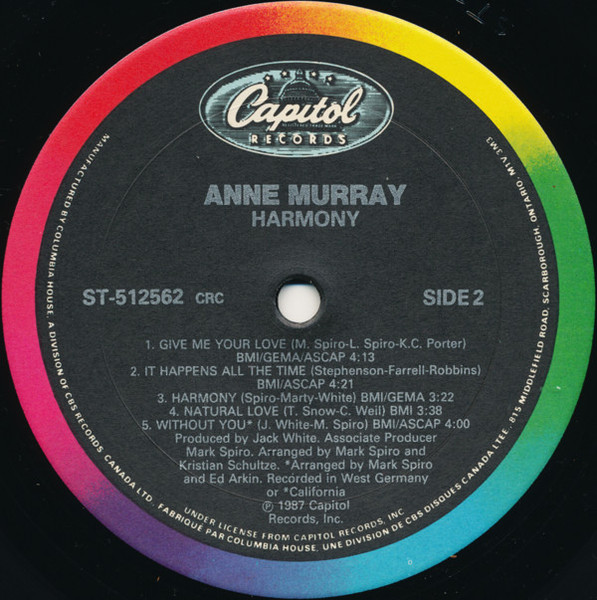 Anne Murray - Harmony | Capitol Records (ST-512562) - 4