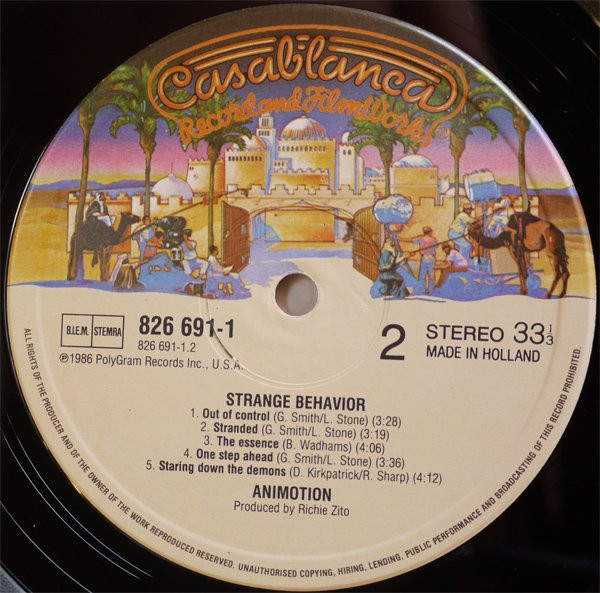 Animotion - Strange Behavior | Casablanca (826 691-1) - 4