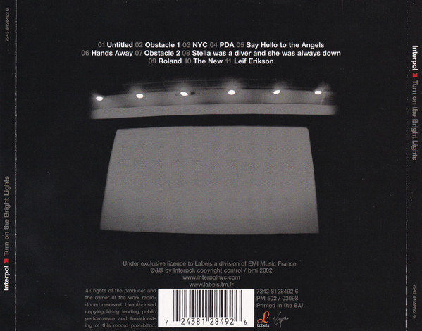 Interpol - Turn On The Bright Lights | Labels (7243 8128492 6) - 2