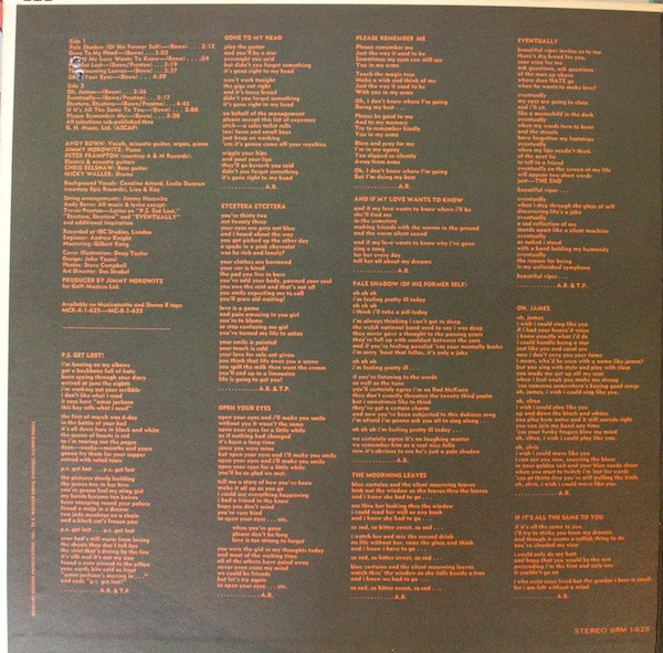 Andy Bown - Gone To My Head | Mercury (SRM 1-625) - 2