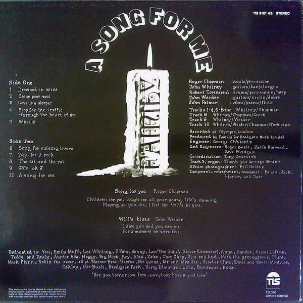 Family - A Song For Me | TIS (TIS 8101 AS) - 2