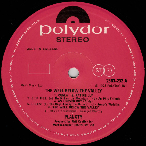 Planxty - The Well Below The Valley | Polydor (2383-232) - 3