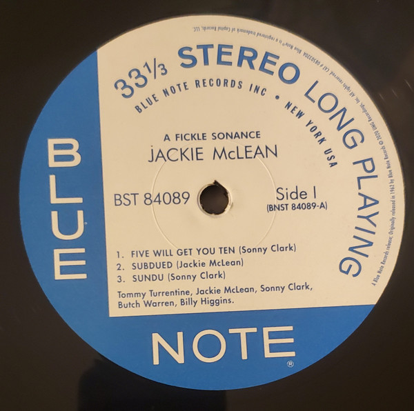 Jackie McLean - A Fickle Sonance | Blue Note (0850320) - 3
