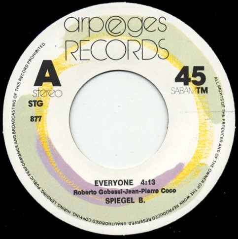 Spiegel B - Everyone | Arpeges Records (STG 877) - 3