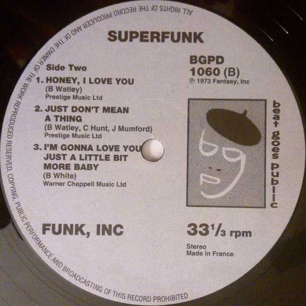 Funk Inc. - Superfunk | BGP Records (BGPD 1060) - 2