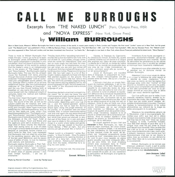William S. Burroughs - Call Me Burroughs | Superior Viaduct (SV094) - 3 William S. Burroughs - Call Me Burroughs | Superior Viaduct (SV094) - 3