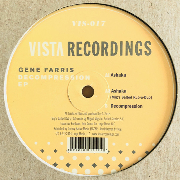 Gene Farris - Decompression EP | Vista Recordings (VIS-017) - 2 Gene Farris - Decompression EP | Vista Recordings (VIS-017) - 2