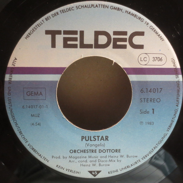 Orchestre Dottore - Pulstar | TELDEC (6.14 017) - 2