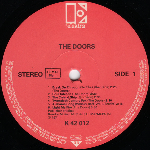 The Doors - The Doors | Elektra (42 012) - 3