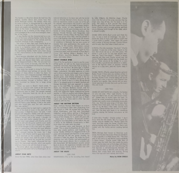 Stan Getz / Charlie Byrd - Jazz Samba | Verve Records (MV 2089) - 2