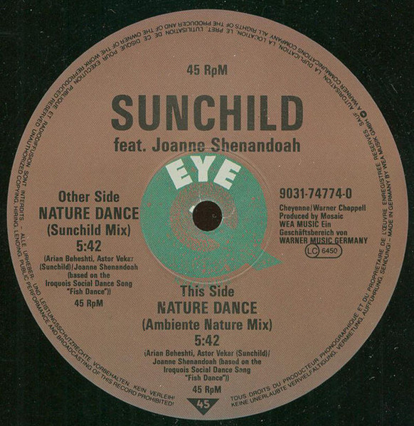 Sunchild Feat. Joanne Shenandoah - Nature Dance | Eye Q Records (9031-74774-0) - main