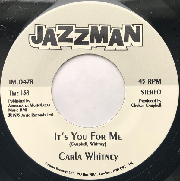 Carla Whitney - War / It's You For Me | Jazzman (JM.047) - 2