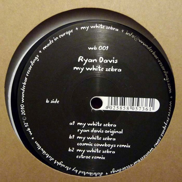 Ryan Davis - My White Zebra EP | Wunderbar Recordings (wb 001) - main Ryan Davis - My White Zebra EP | Wunderbar Recordings (wb 001) - main