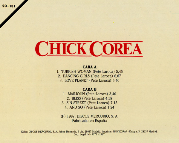Chick Corea - Love Planet | Musivoz (20/131) - 2