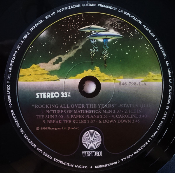 Status Quo - Rocking All Over The Years | Vertigo (846 797-1) - 3