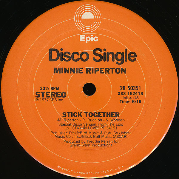 Minnie Riperton - Stick Together / Young Willing And Able | Epic (28-50351)