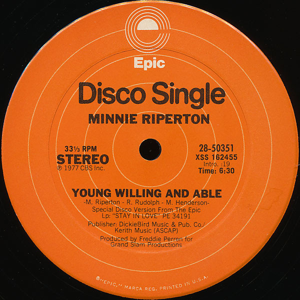 Minnie Riperton - Stick Together / Young Willing And Able | Epic (28-50351) - 2 Minnie Riperton - Stick Together / Young Willing And Able | Epic (28-50351) - 2