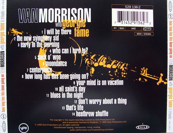 Van Morrison With Georgie Fame & Various - How Long Has This Been Going On | Verve Records (529 136-2) - 2 Van Morrison With Georgie Fame & Various - How Long Has This Been Going On | Verve Records (529 136-2) - 2
