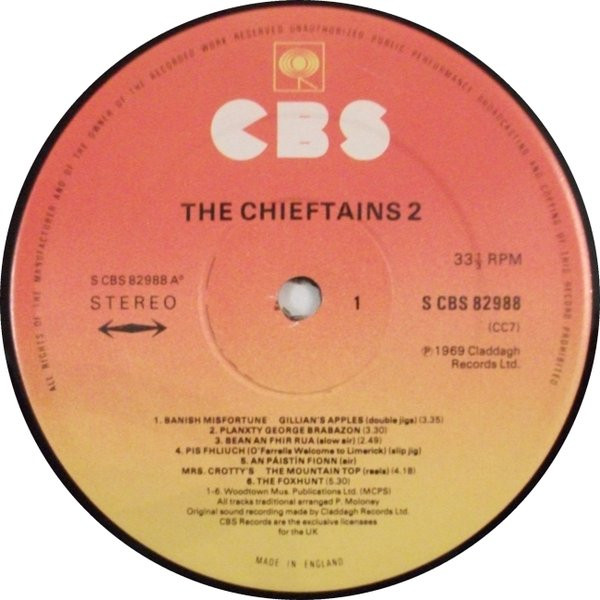 The Chieftains - The Chieftains 2 | CBS (82988) - 3 The Chieftains - The Chieftains 2 | CBS (82988) - 3