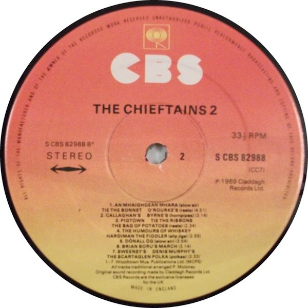 The Chieftains - The Chieftains 2 | CBS (82988) - 4 The Chieftains - The Chieftains 2 | CBS (82988) - 4