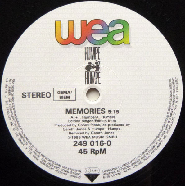 Humpe Humpe - Yama-Ha / Memories | WEA (249 016-0) - 4