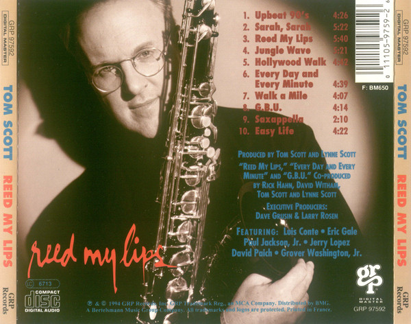 Tom Scott - Reed My Lips | GRP (GRP 97592) - 2