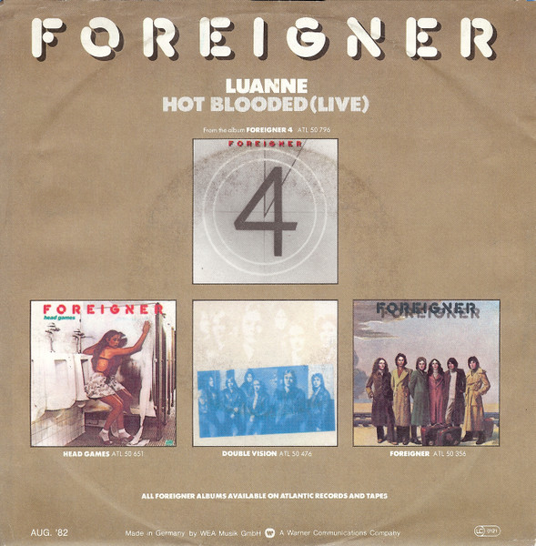 Foreigner - Luanne | Atlantic (ATL 11 753) - 2