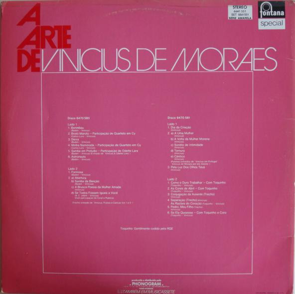 Vinicius De Moraes - A Arte De Vinicius De Moraes | Fontana (6641 551) - 3