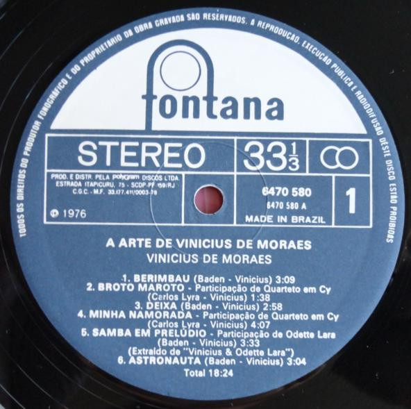 Vinicius De Moraes - A Arte De Vinicius De Moraes | Fontana (6641 551) - 4