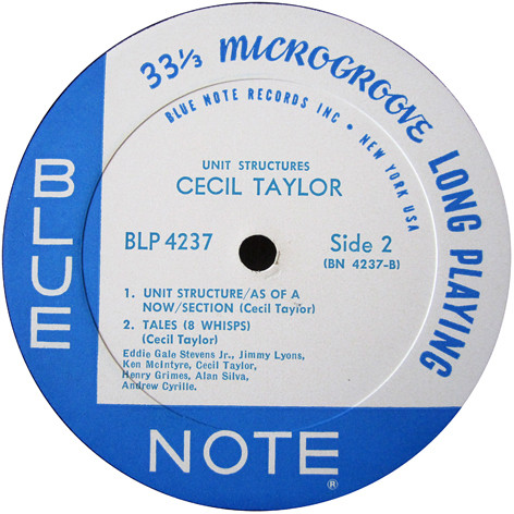 Cecil Taylor - Unit Structures | Blue Note (BLP 4237) - 4 Cecil Taylor - Unit Structures | Blue Note (BLP 4237) - 4