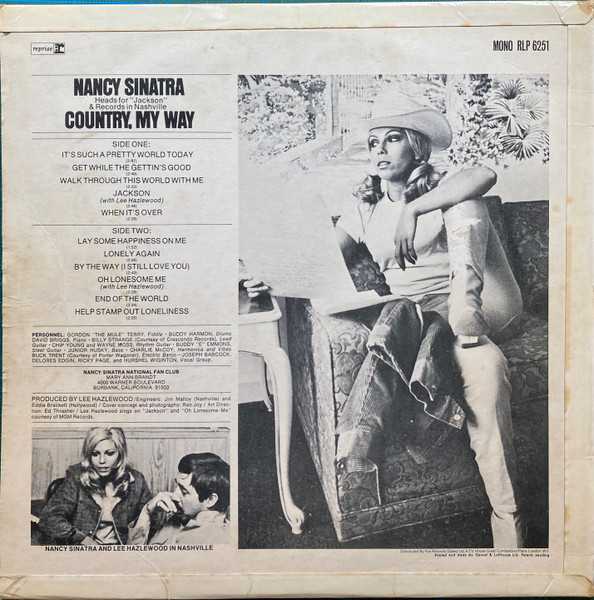 Nancy Sinatra - Country, My Way - Vinilo | Reprise Records (RLP 6251) - 2 Nancy Sinatra - Country, My Way - Vinilo | Reprise Records (RLP 6251) - 2